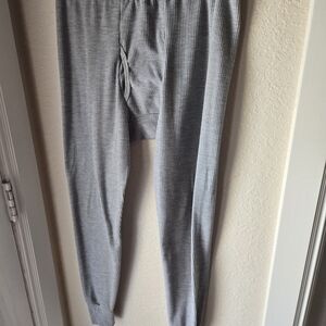 Men's Grey Ribbed Jogger Sweatpants